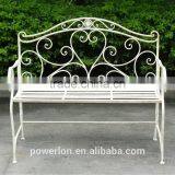 Antique White Antirust Patio Bench Backyard Bench thumbnail-2