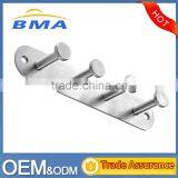 Bathroom Stainless Steel Wall Mounted Clothes Hook With 4 Hooks thumbnail-1