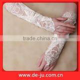 Wedding White Bridal Fingerless Lace Bridal Gloves thumbnail-1