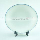 5pcs White Porcelain Dinner Set With Green Rim Stock,dinnerware Sets thumbnail-5