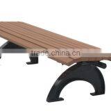 Outdoor Solid Wood Bench Cast Iron Legs thumbnail-4