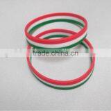 Thin Red Line Silicone Wristband Bracelets Multi Color Blank Sport Cuff Fashion Unisex thumbnail-1