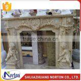 Fiberproof carved fireplace travertine mantels for decor NTMF-F006LI