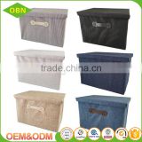 Decorative fancy foldable toy storage box with lid