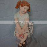 Fiberglass Garden Girl and Dog Sculptures Decor thumbnail-2