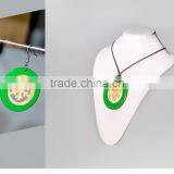 Set of Necklace and Earrings, Made of Natural Horn and Lacquer in Vietnam Code: KS_VTC09 thumbnail-1