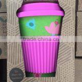 Bamboo Fiber Coffee Mug With Silicone Band thumbnail-4