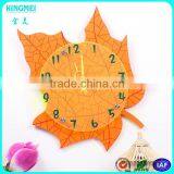 Lovely Design Wall Clock Acrylic Diy Green Leaves Shape Wall Clock thumbnail-3