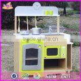 2017 New Design Kids Pretend Play Toy Wooden Kitchen Preschool Children Toy Wooden Kitchen Best Toy Wooden Kitchen W10C249 thumbnail-1