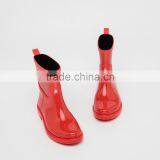 Water Resistant Modern Unique Loose Ankle Height Solid Color Cheap Comfortable Garden Shoes Molded PVC Injection Rain Boot Shoes thumbnail-4