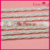 Silver Rhinestone Cup Chain Trim for Head Hoop WRC-233 thumbnail-1