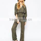 2015 Fashionable Hot Sale OEM Customized Wrap Front Women Jumpsuit thumbnail-4
