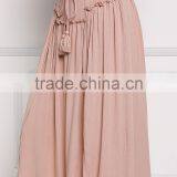Blush Ruched New Arrive Boho High Slit Maxi Skirts Long thumbnail-5
