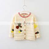 Trendy Stylish Girls Handmade Crochet Sweaters Pineapple Embroidery Cardigan Coat thumbnail-1