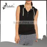 Pullover Women Sleeveless Hoodie Athletic Pullover thumbnail-2