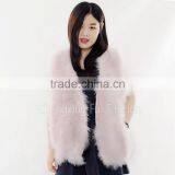 CX-G-B-176C Fashion Women Vest Black Feather Dress thumbnail-1