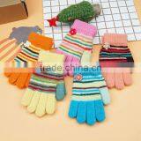 TC13025 Cheap Winter Warm Knitted Kids Gloves New Fashion Cute Long Finger With Fingers thumbnail-1