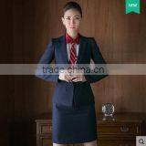 Custom Sample Office Uniforms Ladies Long Coat Design Women Office Suit thumbnail-1