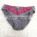 Young Ladies Stylish Soft Cup Lace Gray Sexy Women Bra Panty Sets thumbnail-2