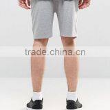 Men's Slim Fit Jersey Shorts With Zips In Grey Marl thumbnail-4