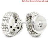 Silver Tone Adjustable Snap Click Button Rings thumbnail-1