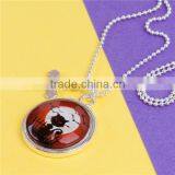 Fashion Jewelry Silver Plated Cross Cat Copper Halloween Necklace thumbnail-2