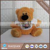 Sublimation 13" Cute Plush Teddy Bear With Polyester Printable T-shirt Mini Plush Toy
