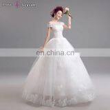 LSO1602 off shoulder cheap wedding dresses made in china sheath lace up prom ball gown dresses