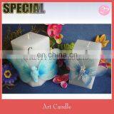 Blue Nylon Butterfly Bulk Pillar Candle for Home Decoration thumbnail-1