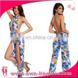Floral Printed Jumpsuit Beach Wear Women Sexy and Jumpsuits 2016 thumbnail-1
