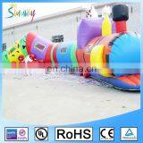 Cute Sunway Inflatable Train Tunnel Inflatable Train for Fun Caterpillar Tunnel Train for Kids