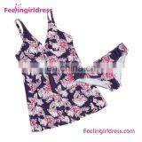 New Design Printing V Neck Wholesale One Piece Bathing Suit thumbnail-4