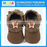 Black Toddler Tassel Genuine Leather Shoes for Baby thumbnail-5