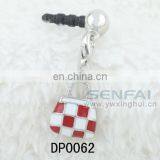 2015 Fashion Bag Shape Mobil Phone Accessory Alloy Crystal Cellphone Anti Dust Jack Plug Wholesale Cell Phone Dust Plugs