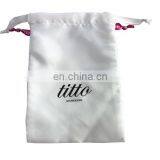 High-quality Logo Picture Print Oem Made White Satin Pouches thumbnail-1