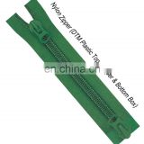 Manufacturer of 10 # two way separate open end nylon zipper with normal auto lock slider