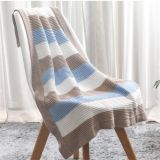 New hot selling knitted cotton blanket a good partner for baby sleeping soft and light baby blanket outdoor windproof blanket