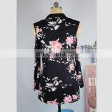 Matching Outfits Clothes Mommy & me Women off Shoulder Tops Family Lace up Blouses Floral Tunic Shirts thumbnail-3