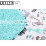 Custom Lightweight Cute Animal Printed Minky Sherpa Throw Double Sides Baby Blankets For Winter thumbnail-4