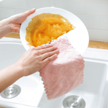 Double Side Water Washing Cloth Without Oil Absorption Cloth 100 Clean Cloth Coral Velvet Kitchen Lazy Cloth thumbnail-1