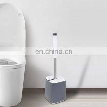 Hot Sell Plastic Silicone Toilet Brush Bathroom Cleaning Set With Competitive Price Household Well-ventilated TPR Toilet Brush thumbnail-1