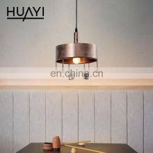 HUAYI New Design Vintage Style Iron Indoor 5W 15W Living Room Kitchen Hanging LED Pendant Light thumbnail-2