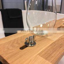 Bamboo Bath Tray Hot Sale High Quality Adjustable Luxury Bamboo Bathtub Caddy thumbnail-4