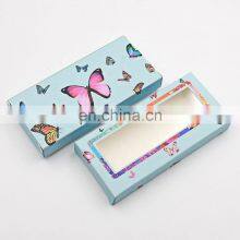 China Supplier Customized Printed LOGO Fashion White Card Ivory Board Coated Luxury Eyelash Box Paper Packaging Box With Window