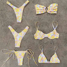 Two Piece Printed High Quality Ladies Swimwear Flex Fit Big Size Bathing Suits for Women Sexy Bikini Set thumbnail-4