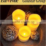 2016 Hight quality Wax multi-color auto flickering flameless candle for indoor decoration
