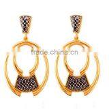 2015 Big Women Round Long Chain Punk Designer Dangle Earring Brand Wedding Women Gold Earrings Allied Express thumbnail-1