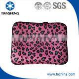 Pink Leopard-spotted Neoprene Tablet Case With Dual Puller Zipper for IPad