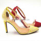 Women Heels Pointed Toe Fancy Lace High Heels Buckle Strap Elegant Shoes thumbnail-2