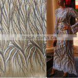 2016 Latest Design African French Lace Fabric Tulle Lace High Quality 5 Yards on Sale for Garment thumbnail-3